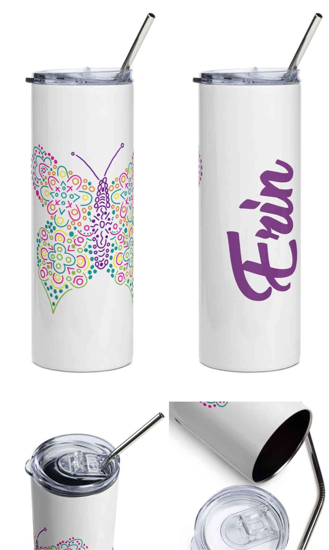 Custom Butterfly Tumbler